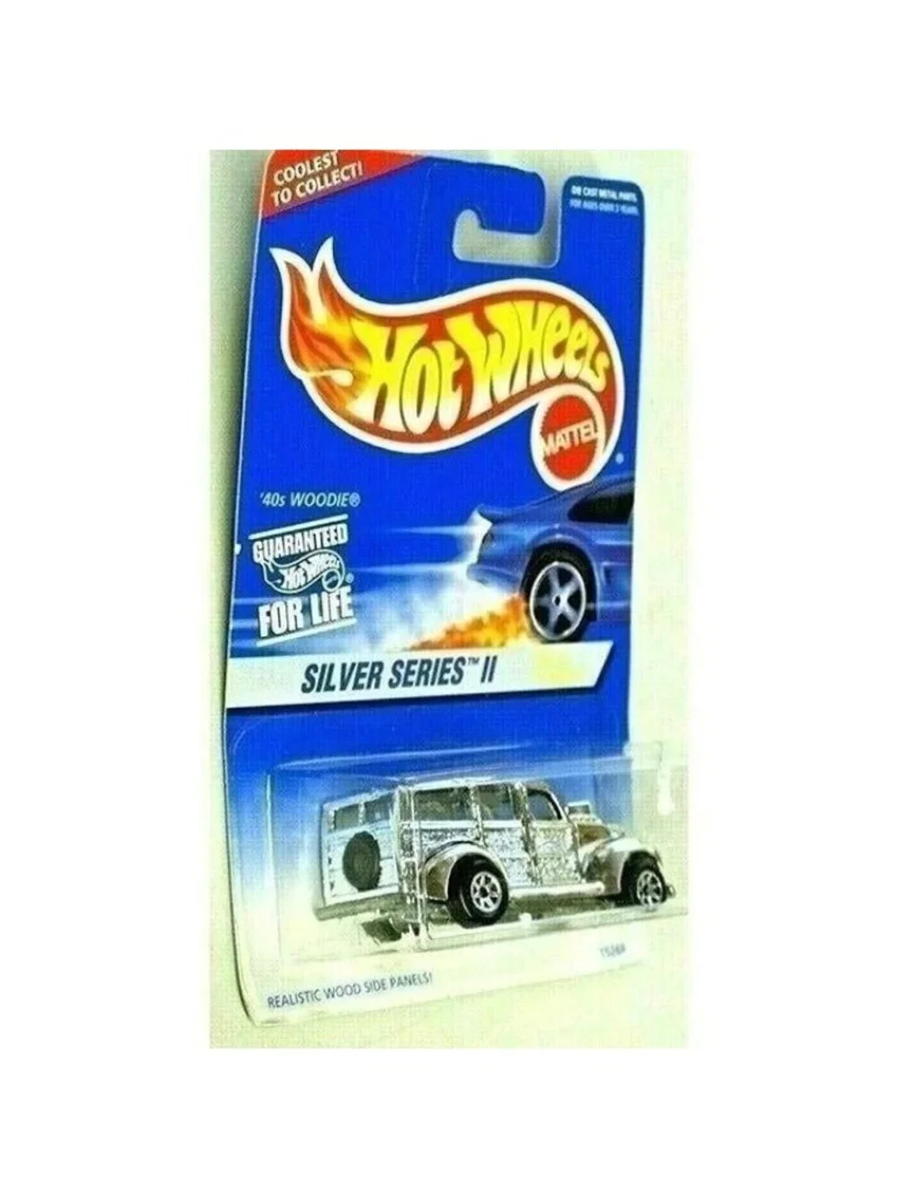 Vintage Die Cast Hot Wheels 1996 '40s Woodie #421 Ford 2/4 Silver Series II 1:64